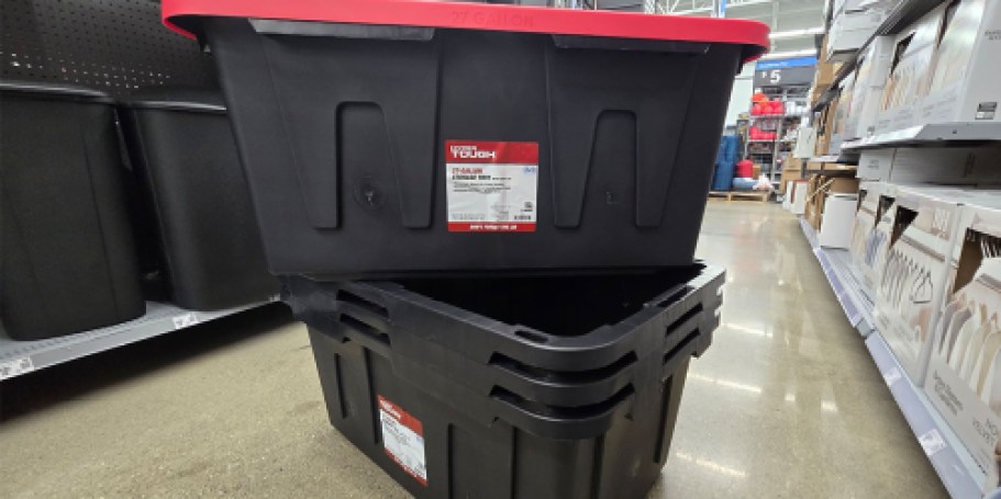 FOUR Hyper Tough 27-Gallon Storage Bins w/ Lids Only $32 on Walmart.com (Just $8 Each)