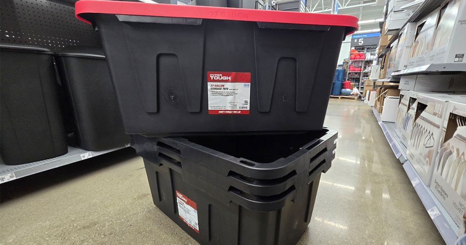 FOUR Hyper Tough 27-Gallon Storage Bins w/ Lids Only $32 on Walmart.com (Just $8 Each)