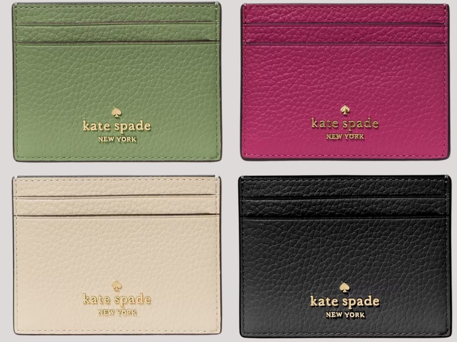 four small card holders