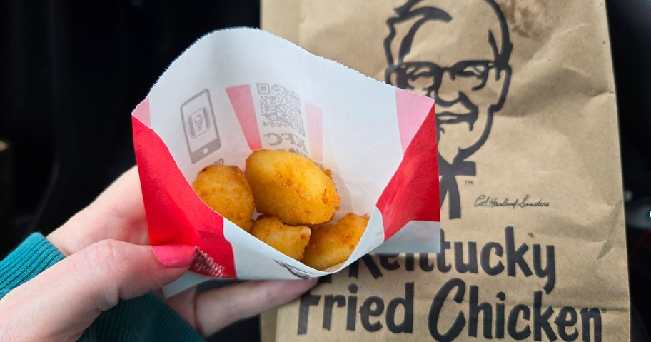 KFC Cheese Curds in a bag 