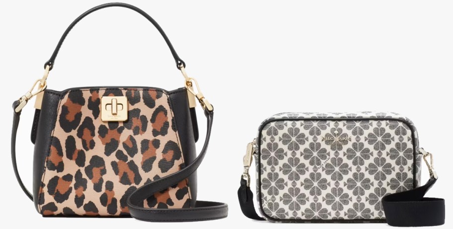 leopard and flower print crossbody bags