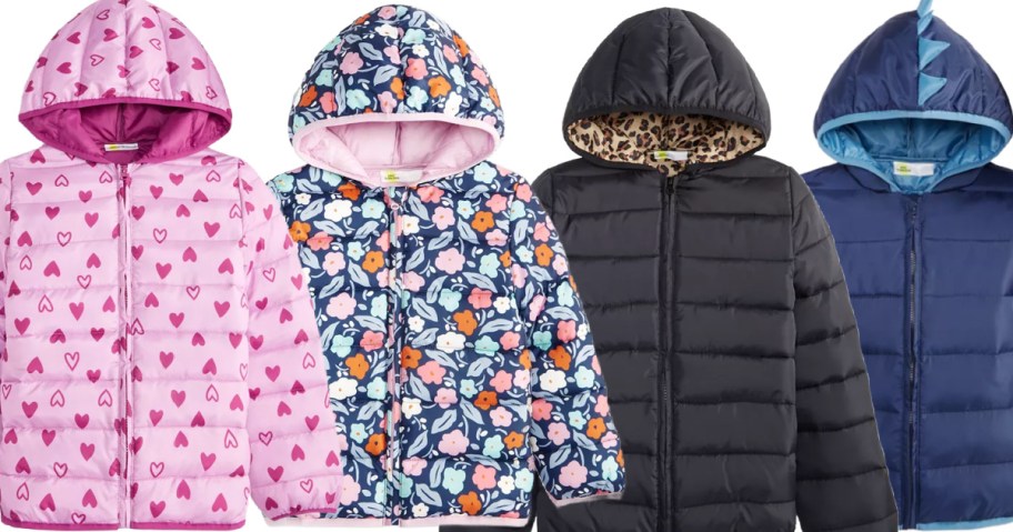 girls and boys Kids Puffer Jackets