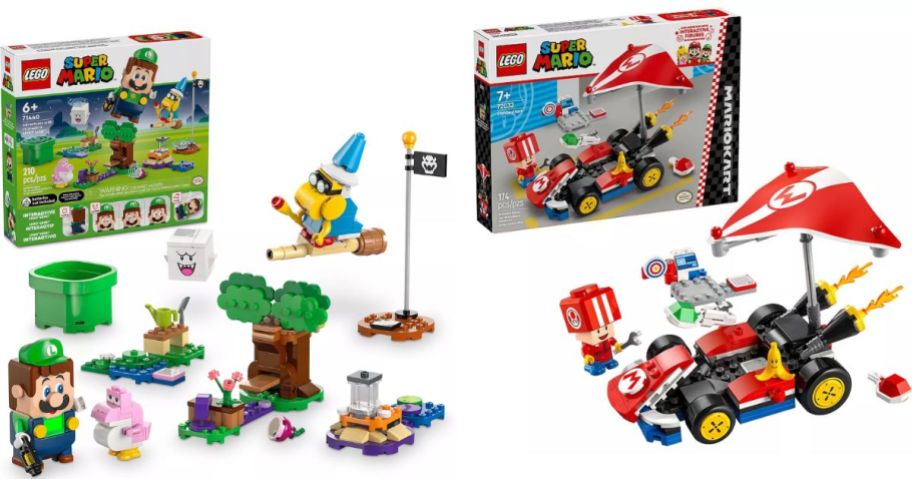 Stock images of two LEGO Super Mario Sets
