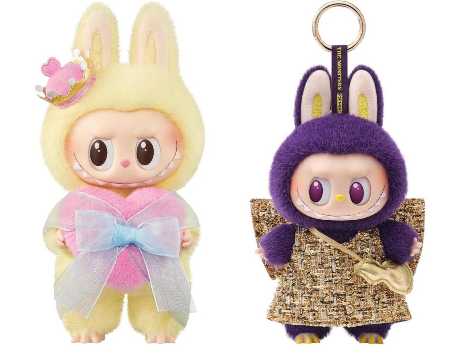 Stock images of two The Monsters Plush