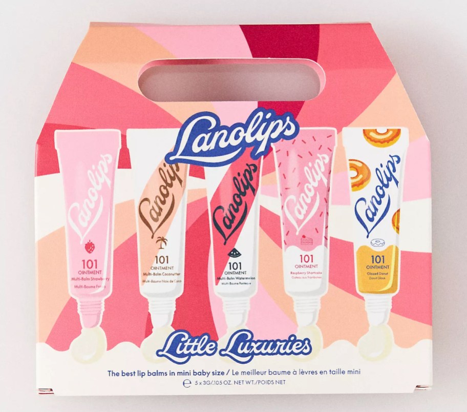 Lanolips Little Luxuries on gray background