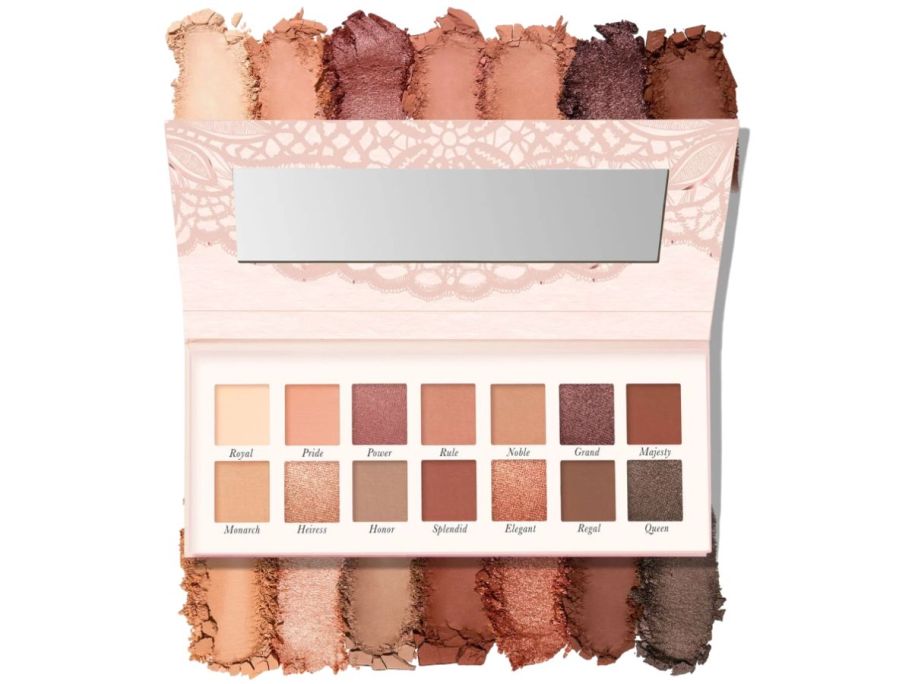 a palette of eyeshadow