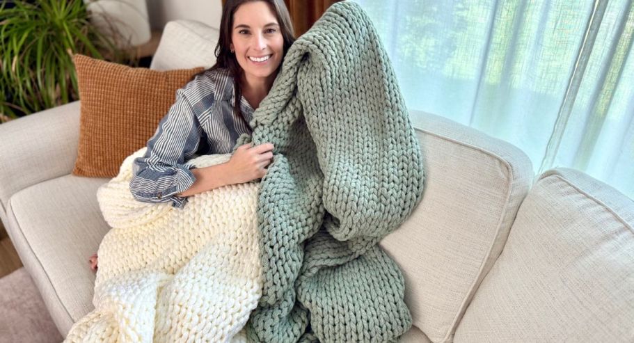 Linens & Hutch Chunky Knit Throw Blanket Just $55 Shipped (Regularly $219)