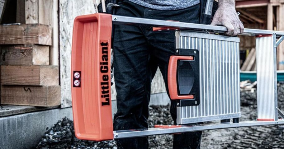 Man holding a Little Giant Ladder