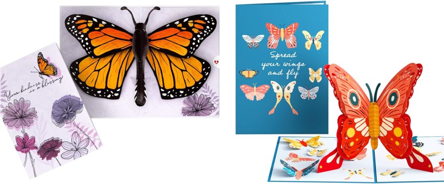 two butterfly pop-up cards