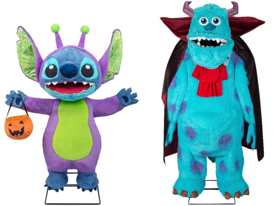 Stock image of a Disney Stitch and Sully Halloween Animatronics