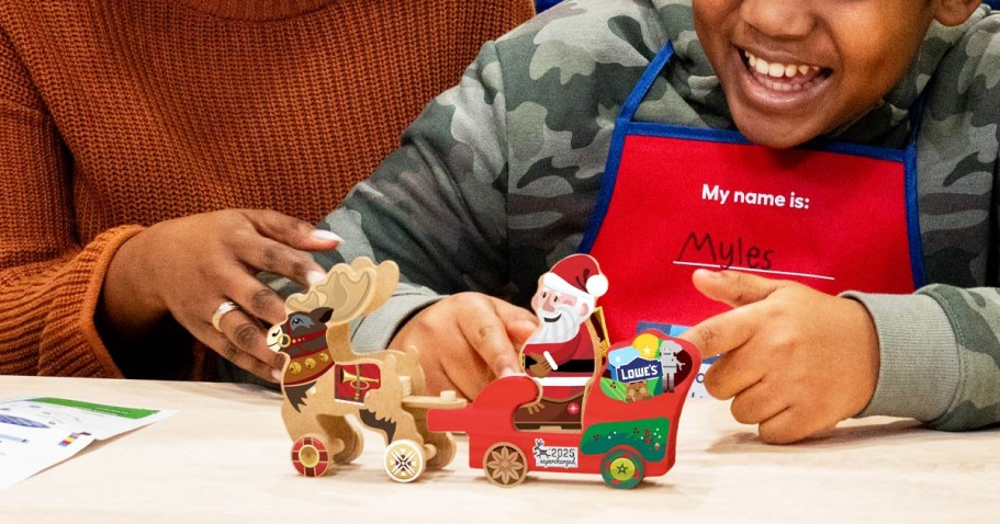 FREE Lowe’s Kids Workshop on 12/20 | Register Now to Make Sleigh Ride Toy