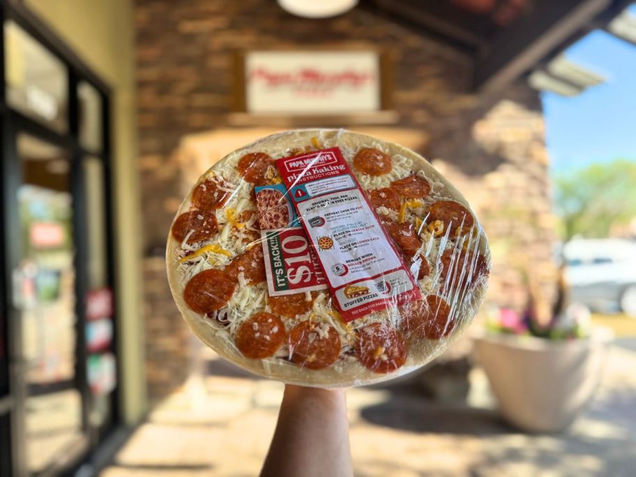A Papa Murphy's pepperoni pizza.