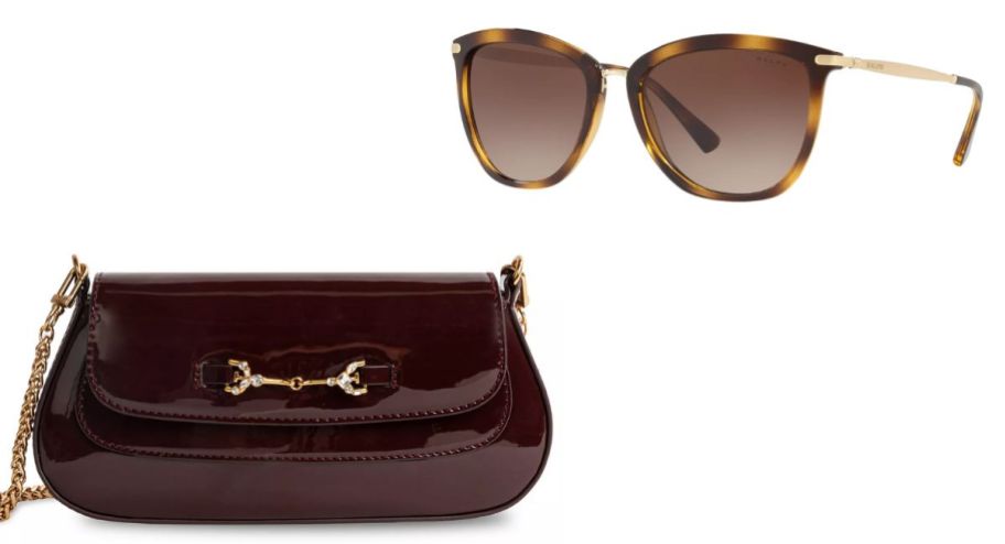 Macys purse and sunglasses