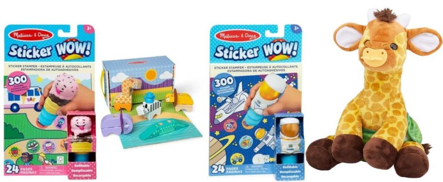Melissa and doug doys displayed from Amazin