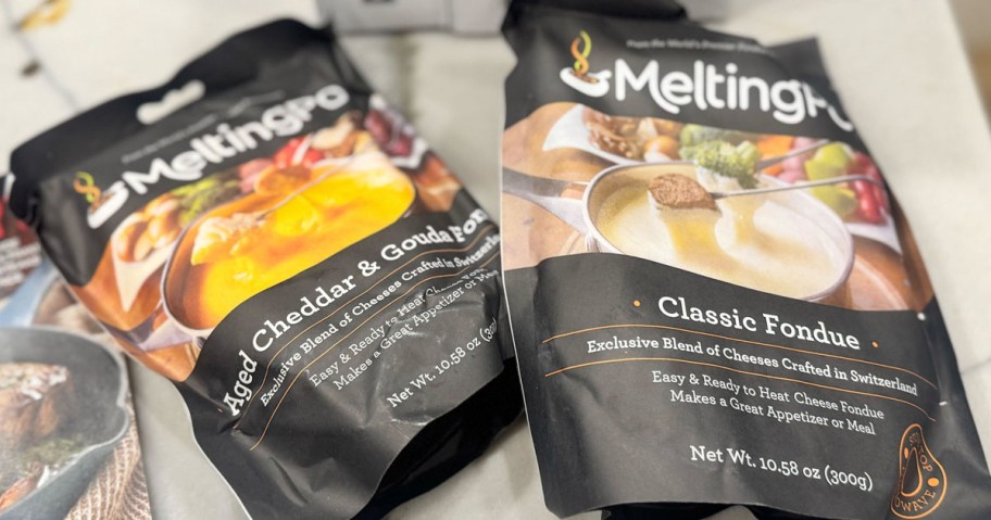 Melting Pot At Home Bags on a counter