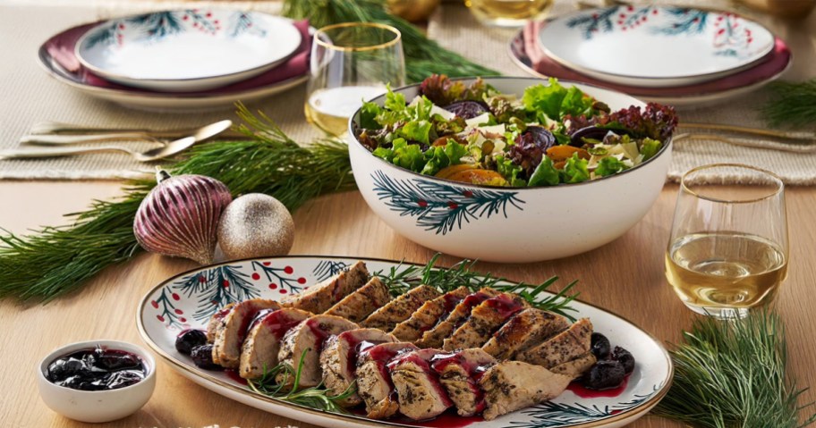 Member's Mark 2-Piece Stoneware Holiday Serveware Set