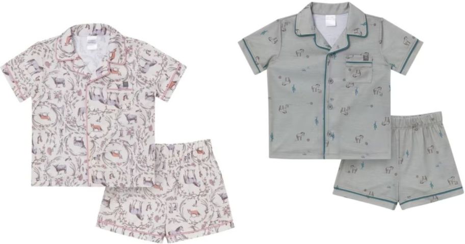 Stock images of two pairs of Modern Moment 2-piece Pajamas