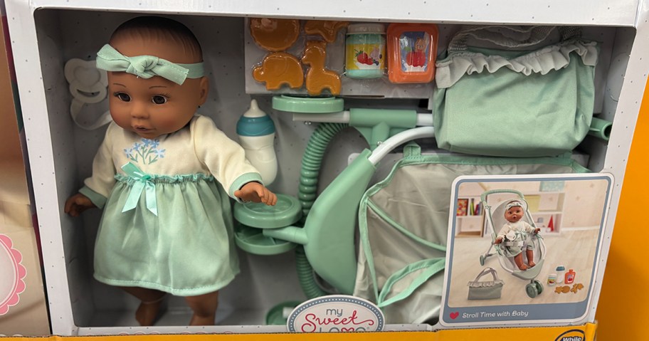 My Sweet Love Doll and Stroller Set