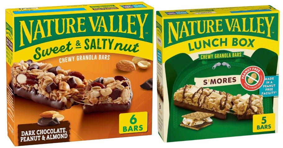 2 boxes of nature Valley granola bars