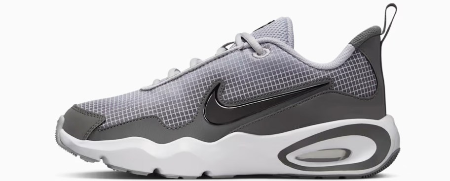 grey and white nike sneaker