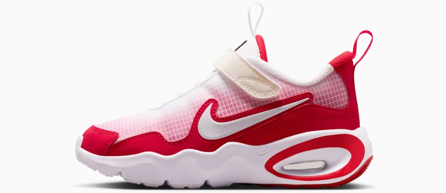 red and white nike kids sneaker