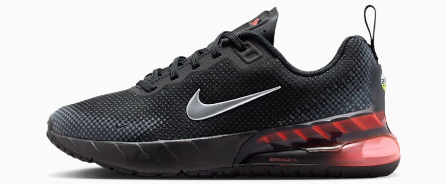 black and orange nike sneaker