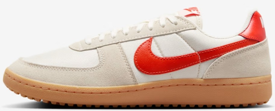 men's white and orange sneaker