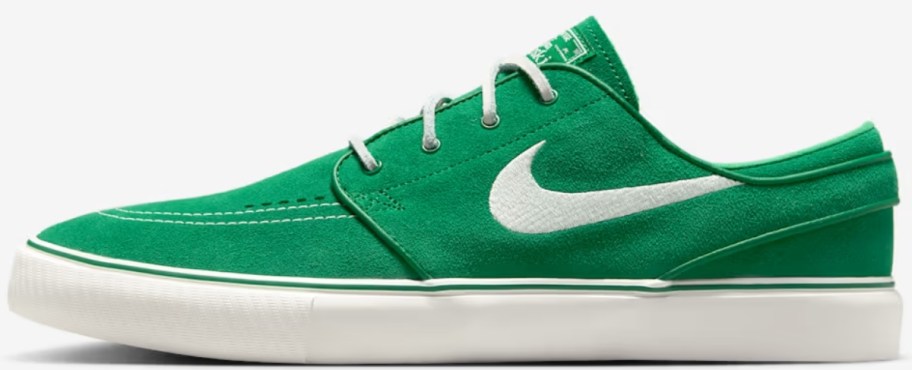 mens white and green sneaker