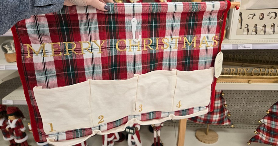 Oversized Merry Christmas Countdown Calendar Cream