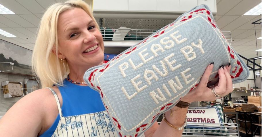 Don’t Wait to Add These Target Christmas Cross Stitch Throw Pillows to Your Cart!