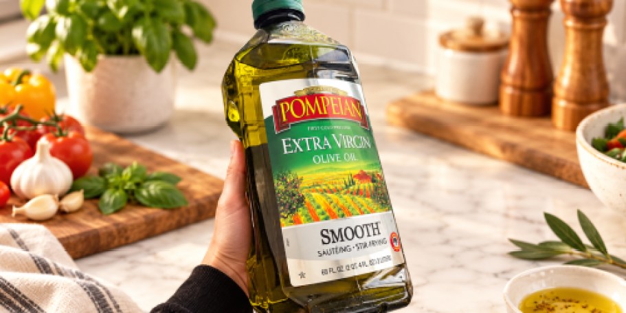 Pompeian Olive Oil 68oz Bottle Only $15 Shipped on Amazon