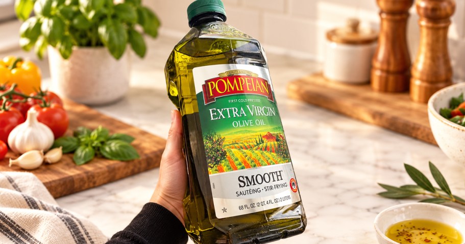Pompeian Olive Oil 68oz Bottle Only $15 Shipped on Amazon