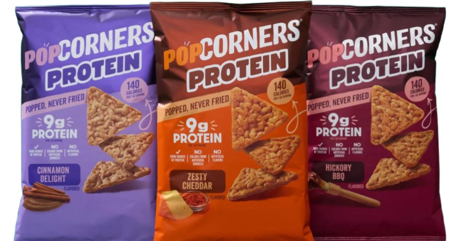 PopCorners Protein Chips bags