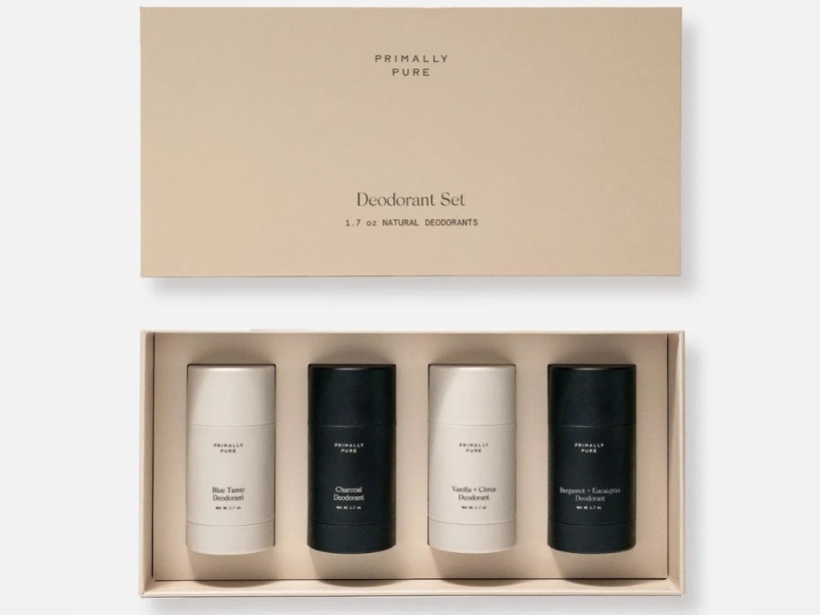 Primally Pure Deodorant Set of 4 in box
