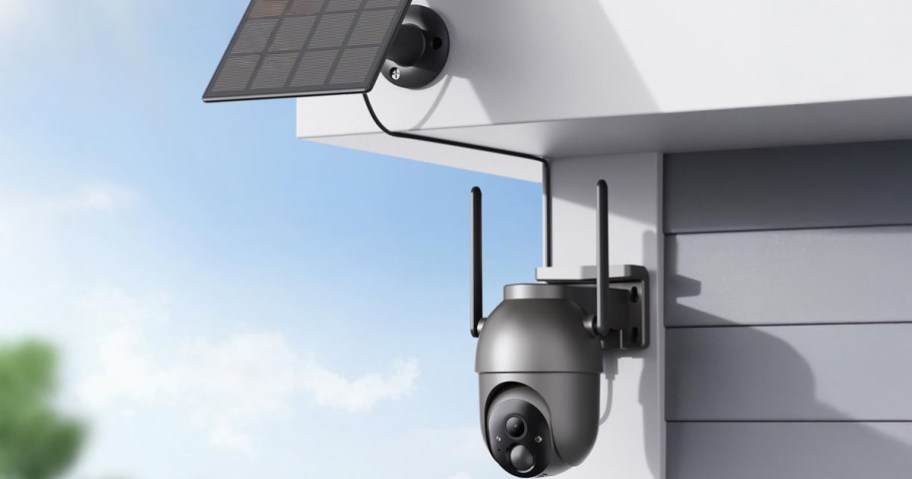 SEHMUA Wireless 4-Cam Solar-Powered Outdoor Security Camera System