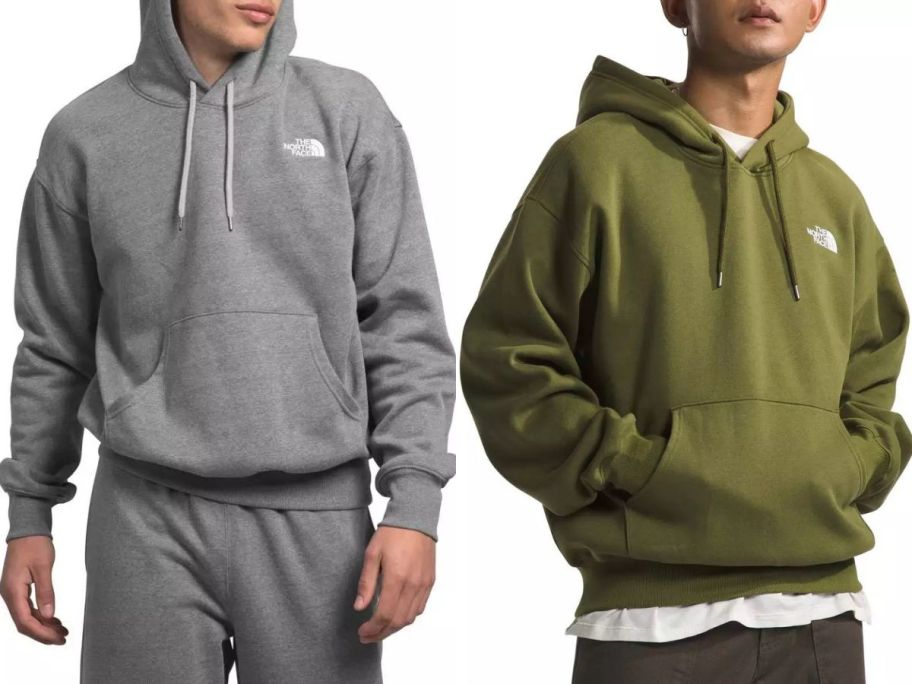 Stock images of two men wearing The North Face Hoodies