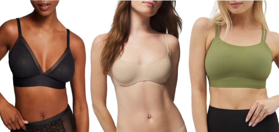 Stock images of 3 women wearing soma bras