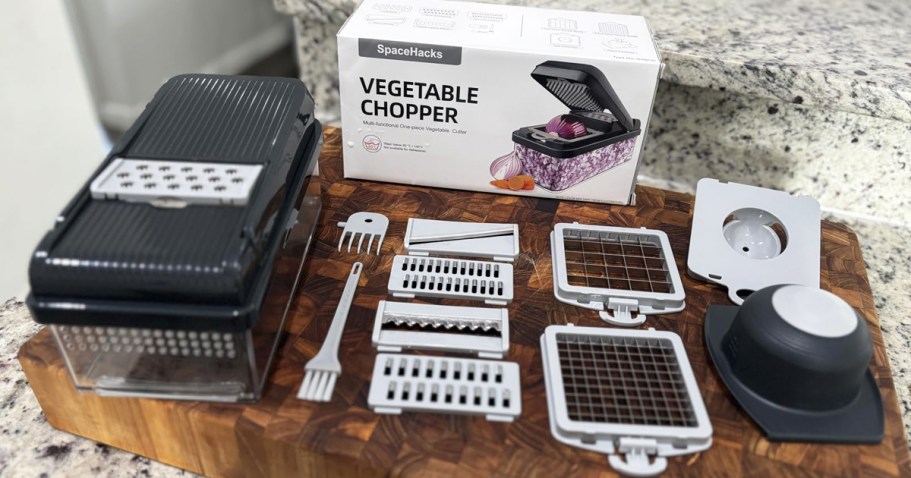 12-in-1 Vegetable Chopper Only $11.99 on Amazon (Chops, Slices, Shreds, & More!)