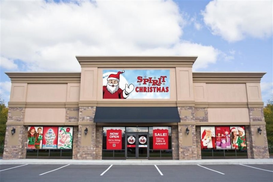 exterior or Spirit Christmas store