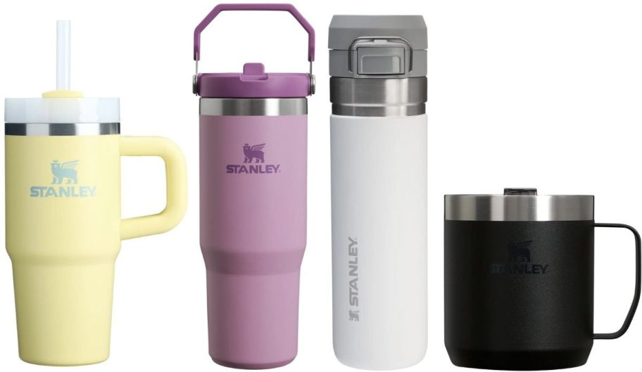 Stock images of 4 Stanley drinkware items