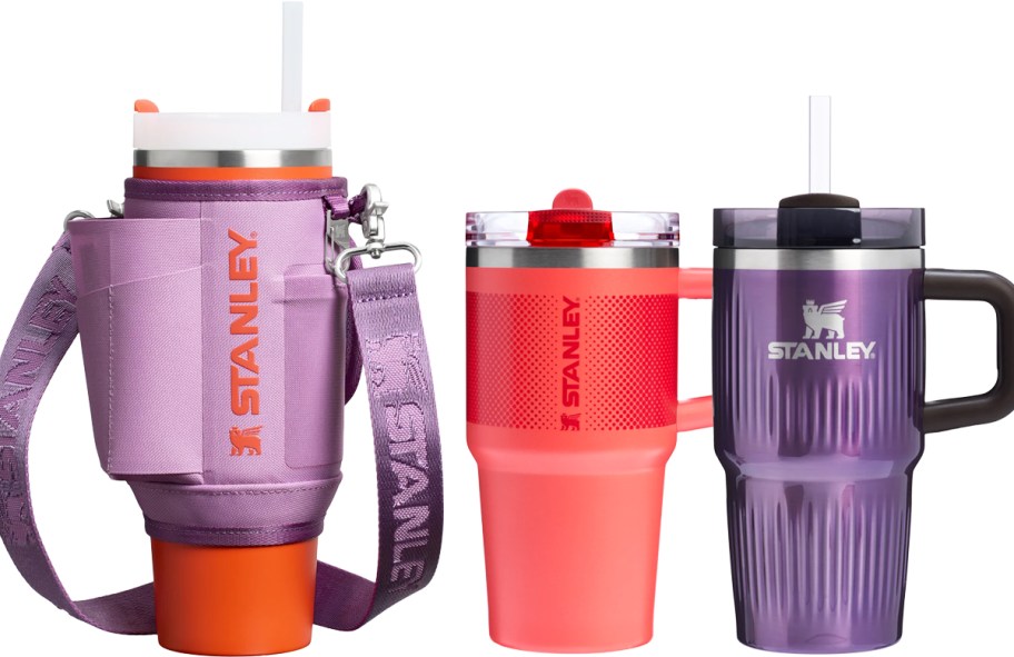 orange and purple stanley cups