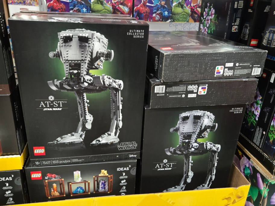 A LEGO Star Wars AT-ST Walker toy.