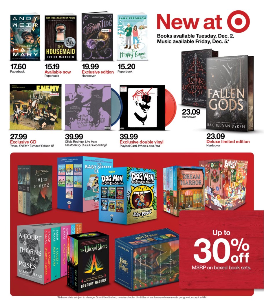 page from Target ad