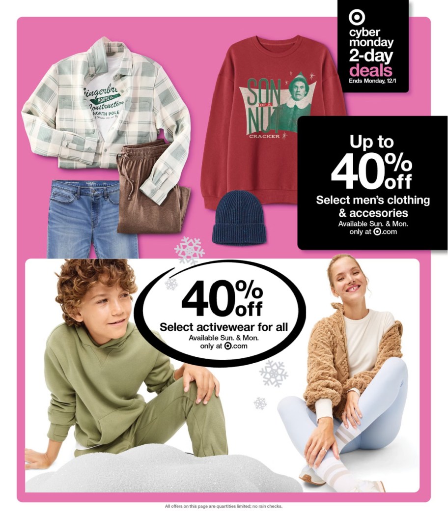 page from Target ad