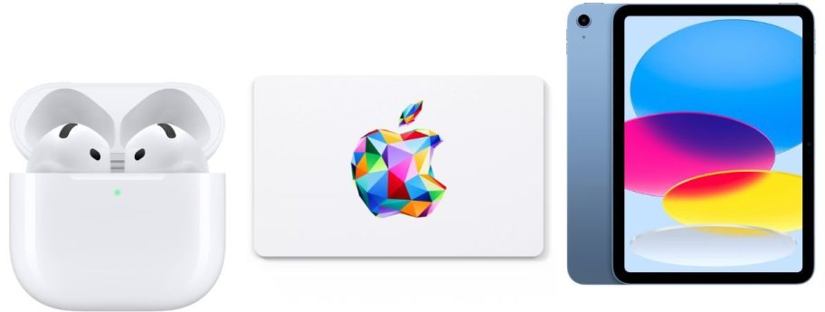 Apple Airpods, a gift card and an iPad