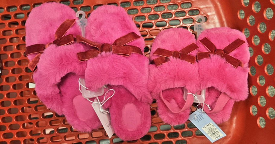 Target Matching Mommy & Me Bow Slippers Just $6