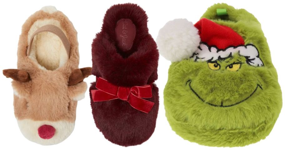 3 Kids Christmas Slippers
