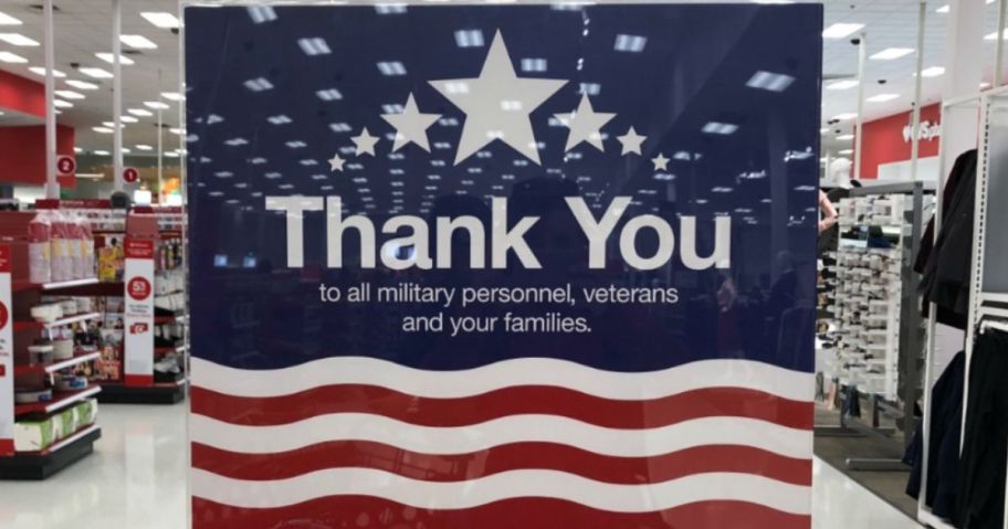 Target Military discount sign