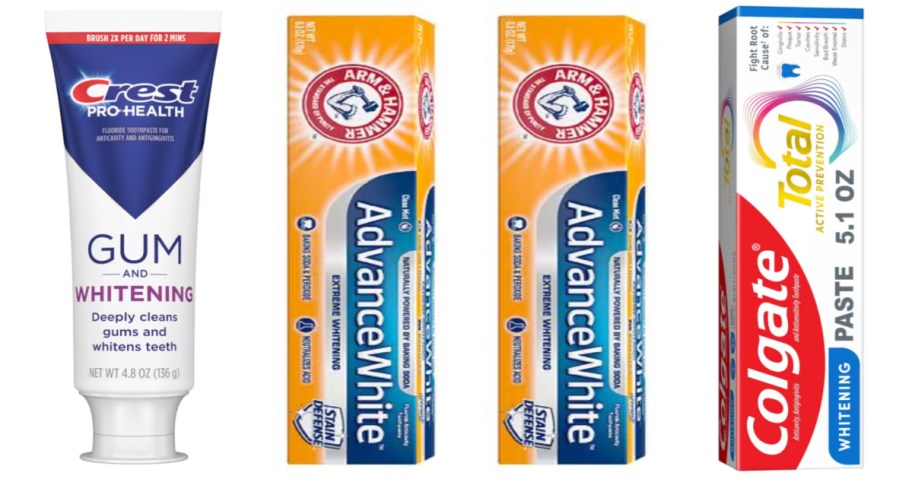 4 tubes of toothpaste