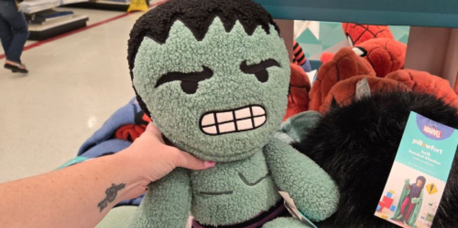 50% Off Pillowfort on Target.com | Marvel Pillow Buddies, Holiday Blankets & More Just $10